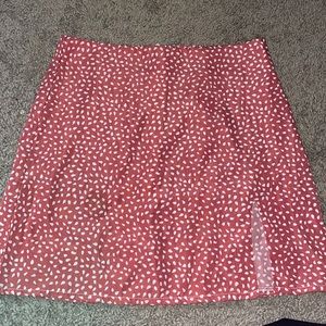 red skirt from shein